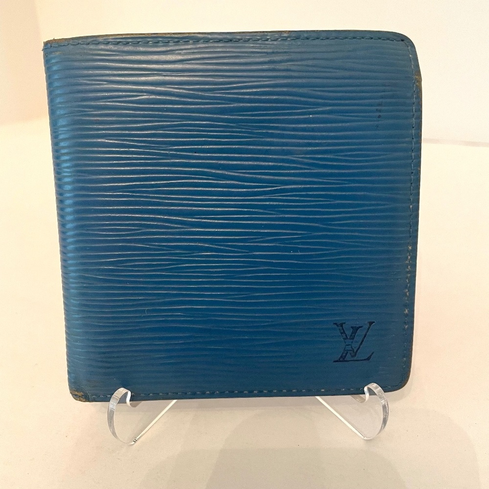 Louis Vuitton Blue Epi Leather Bifold Wallet